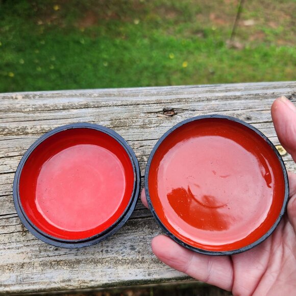 Vintage Palekh Russian one of a kind signed Lacquer Box With Hand-Painted Folk H - Picture 4 of 11